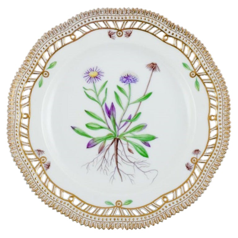 Royal Copenhagen, Flora Danica, Openwork Lunch Plate in Porcelain