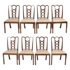 1930s Art Deco Italian Dining Chairs - Set of Eight