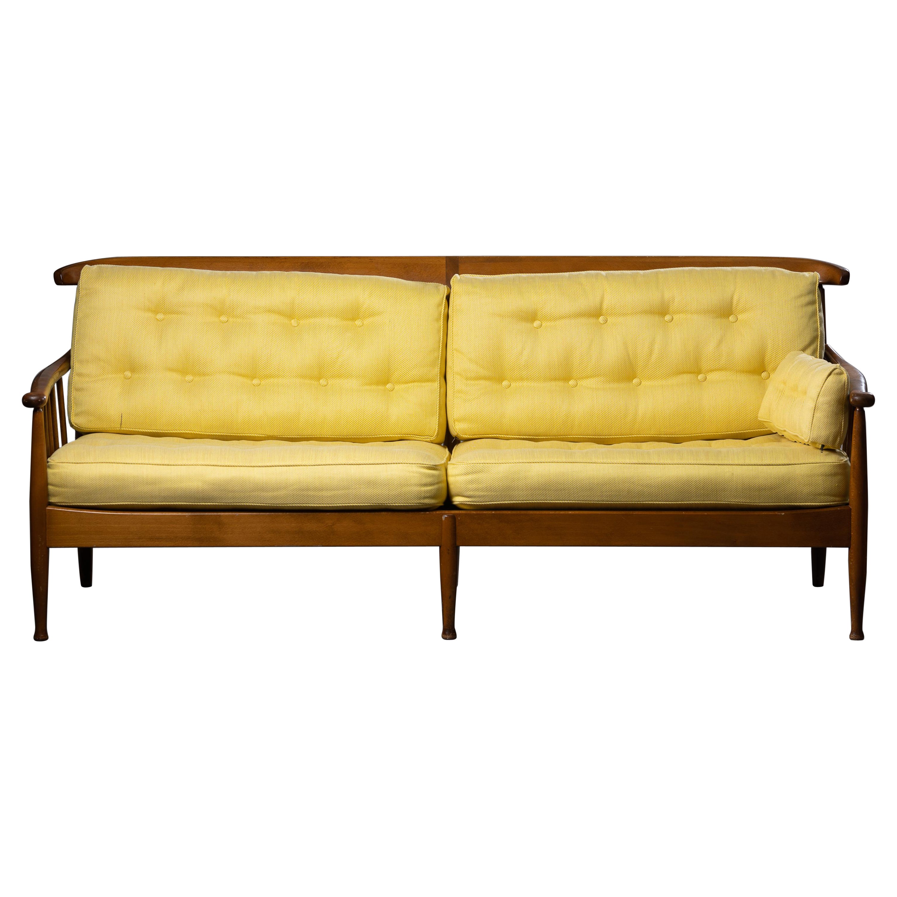 Scandinavian Modern sofa Skrindan by Kerstin Hörling Holmqvist, Material: Walnut For Sale