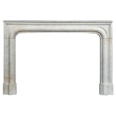 Antique White Marble Fireplace Mantel