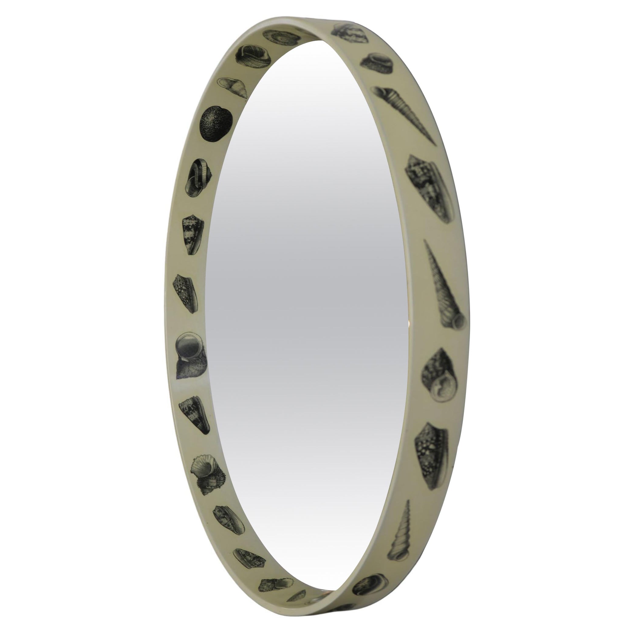 Circular Mirror in the Manner of Fornasetti, from Italy 1950