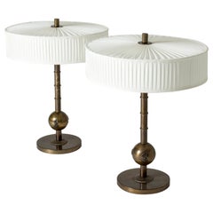 Swedish Modern Bronze Table Lamps from Böhlmarks, Sweden, 1930s