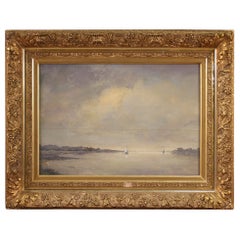 20th Century Oil On Panel Signed Dutch Seascape Painting, 1950