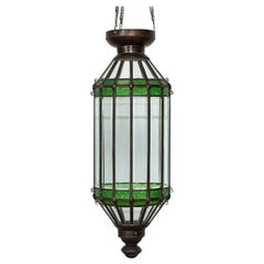 Large English Copper Glazed Lantern Shade