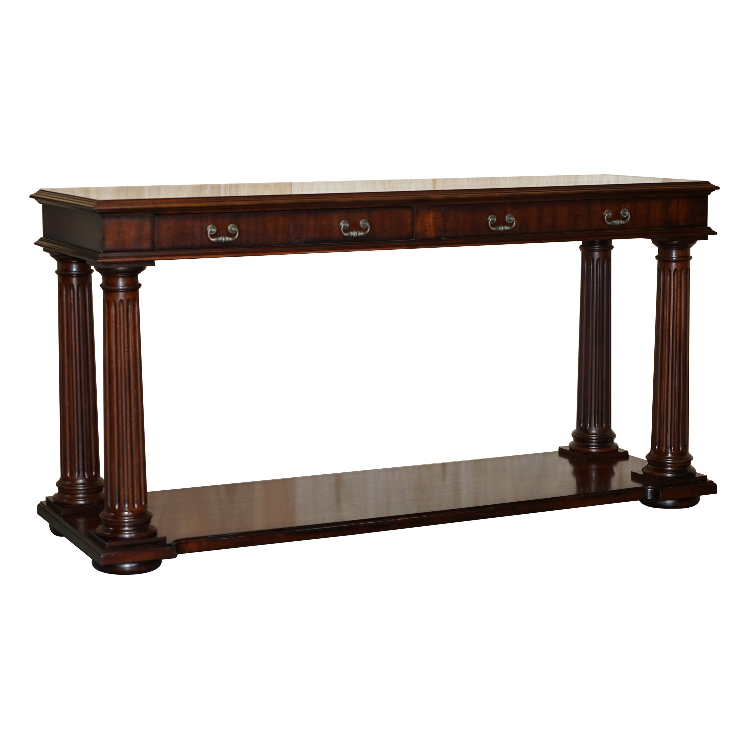 Stunning Ralph Lauren Hand Carved American Hardwood Console Table Sideboard For Sale