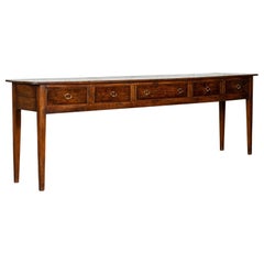 Monumental 19th Century English Vernacular Fruitwood Serving Table