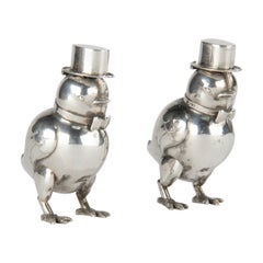 Vintage Silver Salt and Pepper Pots 