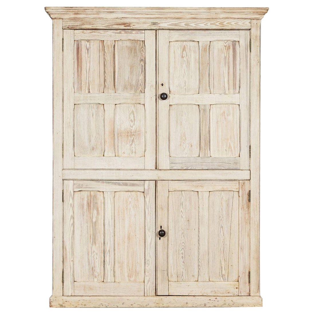 Bleached Pine Housekeepers Cupboard For Sale