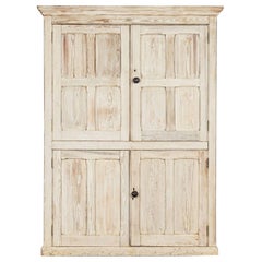 Antique Bleached Pine Housekeepers Cupboard