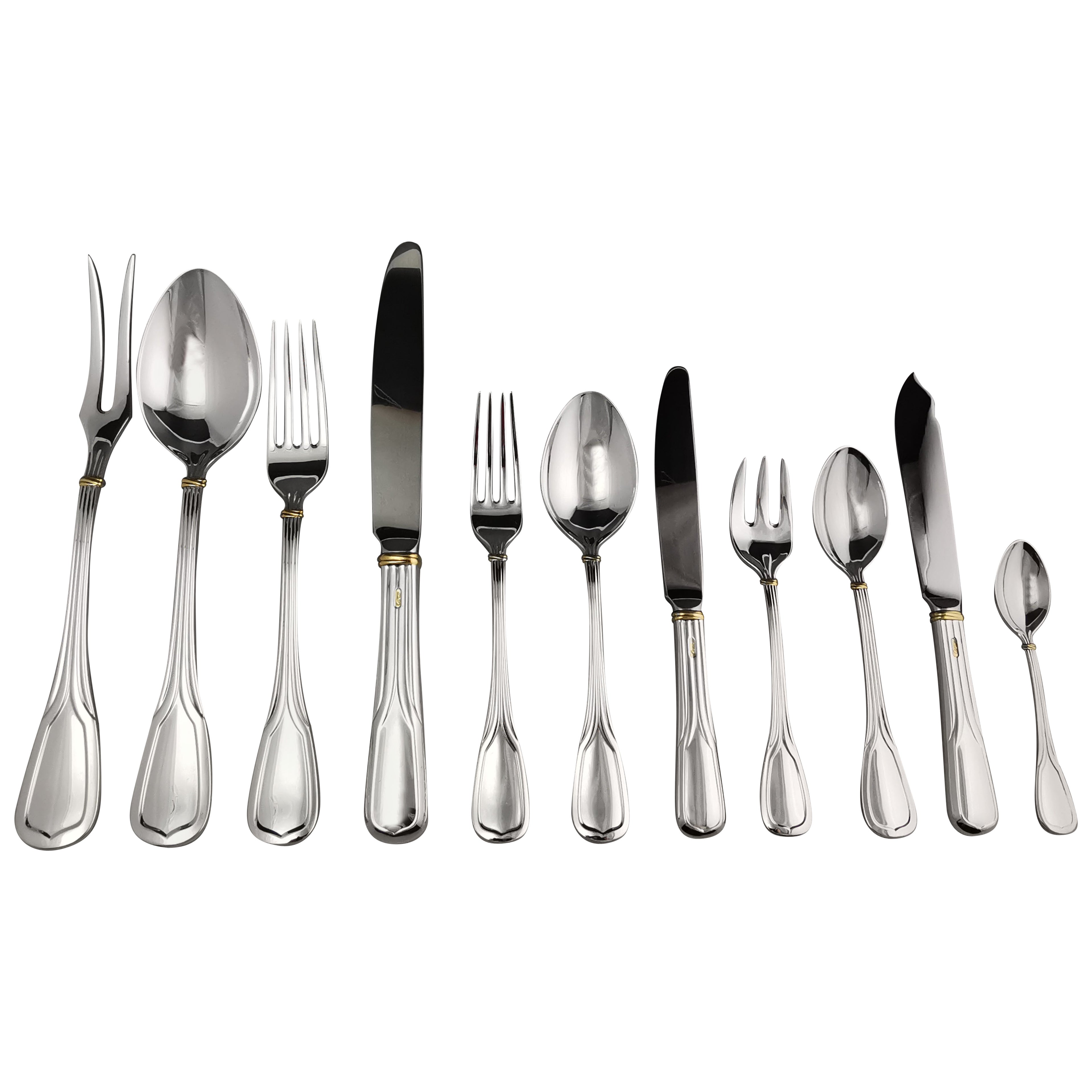 Cartier, "Must-Trinity" Cutlery Set, 54 Pieces For Sale