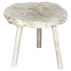 Antique French Bleached Elm Side Tables