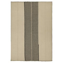 Rug & Kilim's Contemporary Kilim in Beige & Black (Kilim contemporain en beige et noir)