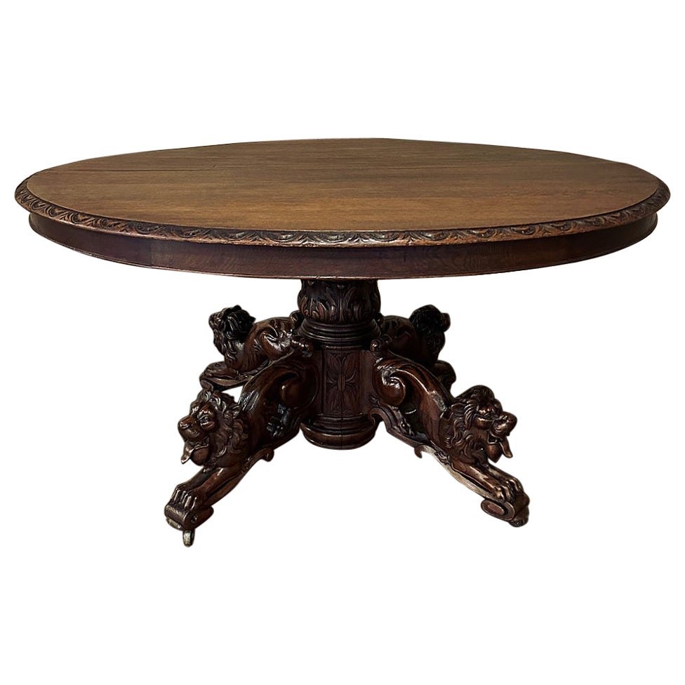 19th Century French Renaissance Revival Dining Table ~ Center Table