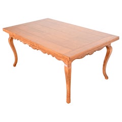 Baker Furniture Italian Provincial Maple Harvest Dining Table, Newly Refinished