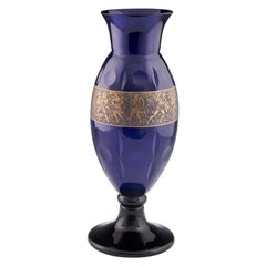 Très beau grand vase de Moser avec frise classique, vers 1920