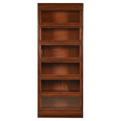 Vintage Arts & Crafts Mahogany Large Six-Stack Barrister Bookcase