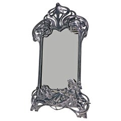 Art Nouveau WMF Maiden Mirror, circa 1906, Germany