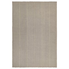 Rug & Kilim’s Contemporary Kilim in Gray & Cream