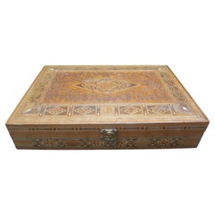 Used Rectangular Moroccan Inlaid Decorative Box