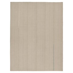 Rug & Kilim's Contemporary Kilim in Beige with Blue Accent (Kilim contemporain en beige avec des accents bleus)