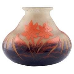 A Large Degue Cameo Glass Vase, c1930
