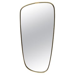 Beautiful Asymetric Midcentury Italian Mirror, 1950s