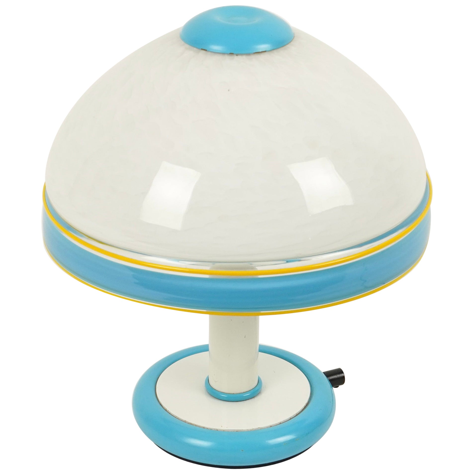 Murano Glass Mushroom Table Lamp by F. Fabbian, Italy, 1980s For Sale
