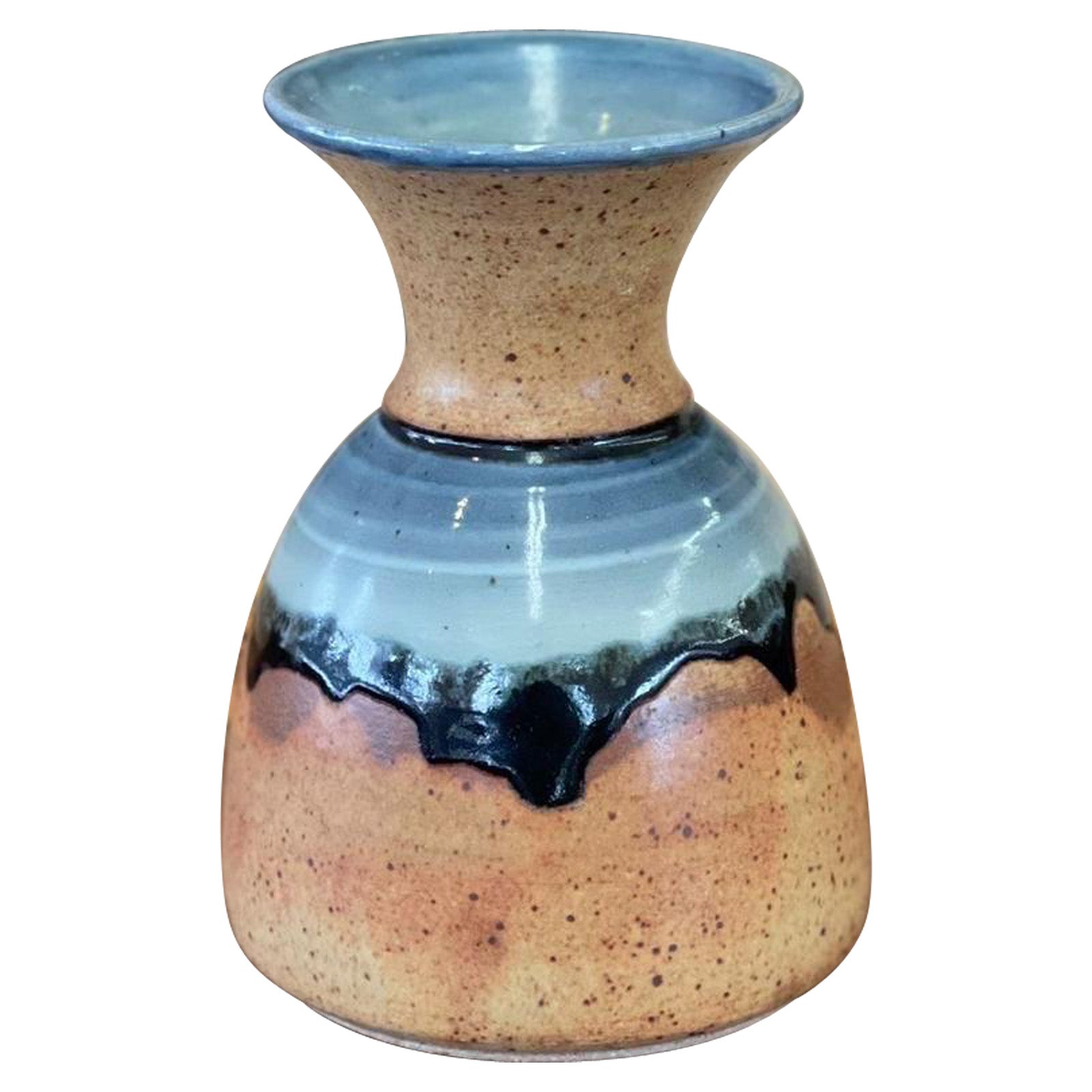 Glazed Studio Pottery Vase For Sale