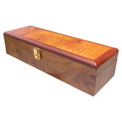 Boîte en bois de cervidé Mark Cross fabriquée à la main à Florence, Italie