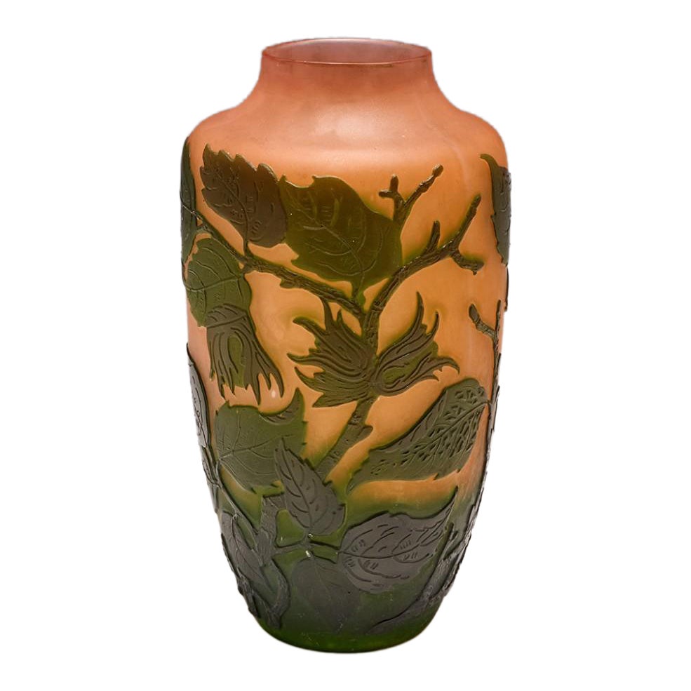 Vase en verre D'argental Cameo, vers 1925 en vente