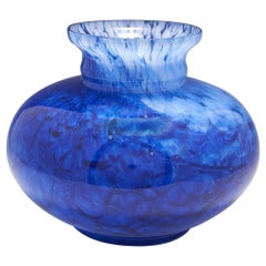 A Very Large Andre Delatte Glass Vase, c1925