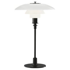Lampada da tavolo in vetro opalino 'PH 3/2' di Poul Henningsen per Louis Poulsen in nero
