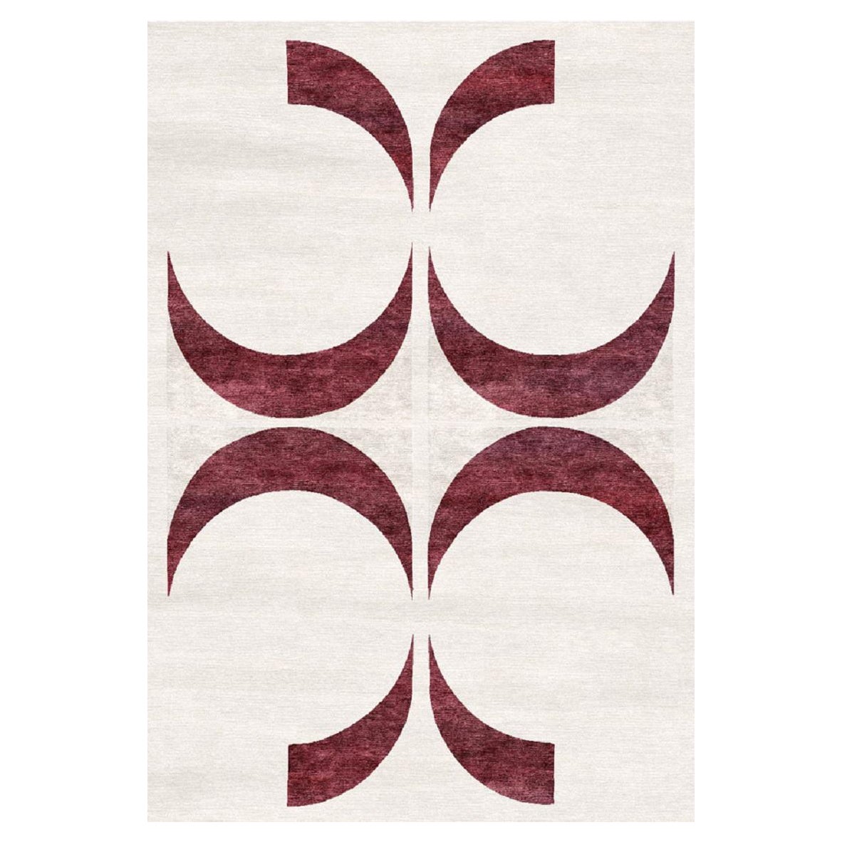 "Odyssey Fortune" Contemporary Area Rug in Himalayan Wool & Chinese Silk
