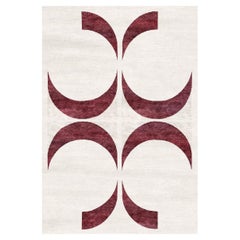 "Odyssey Fortune" Contemporary Area Rug in Himalayan Wool & Chinese Silk