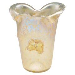Signed Loetz Candia Papillon Iridescent Vase, c1910