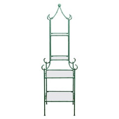 Faux Bamboo Pagoda Form Etagere