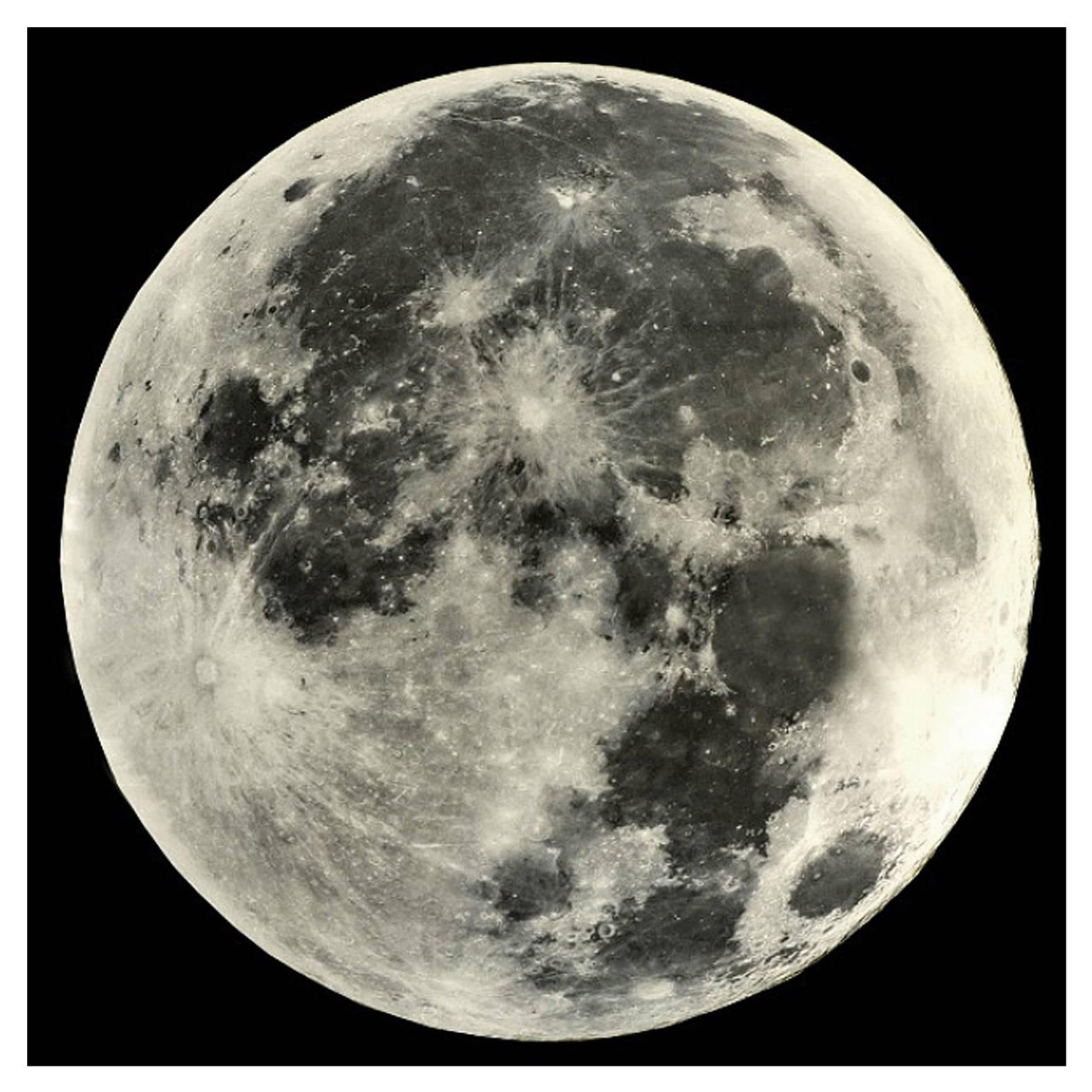 Photograph Wall Decoration Moon on Glass For Sale