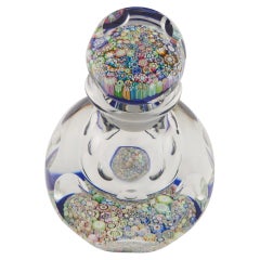 Vintage A Perthshire Large Faceted Millefiori Inkwell PP15, 1969-84