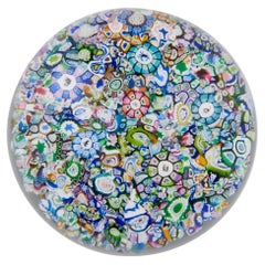 A Perthshire Magnum Close Packed Silhouette MIllefiori Paperweight, 1987