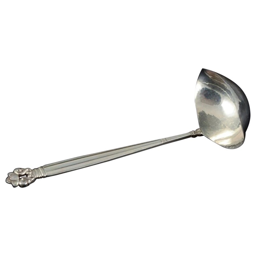 Georg Jensen Acorn, Sauce Spoon in Sterling Silver For Sale