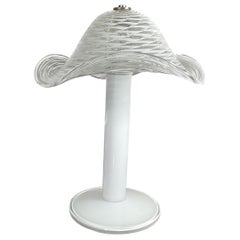70s White Murano Lamp