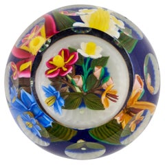 Used A Perthshire Lampwork Three Dimensional Bouquet Paperweight, 1993