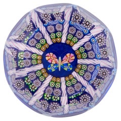 Vintage A Perthshire Magnum Butterfly Millefiori PP184 Paperweight, 1997