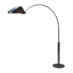 Large Space Age Steel Floor Lamp by Lampter, Italy, 1970s