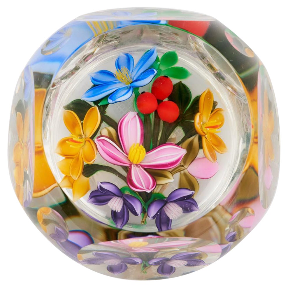 A Perthshire Three Dimensional Bouquet Paperweight, 1999 For Sale