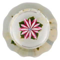 Used A Perthshire Dalhia Blossom Upright Paperweight, 1985