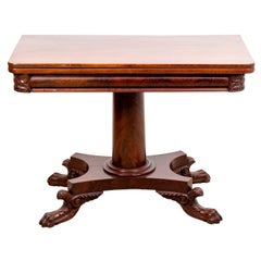 American Empire Mahogany Flip-Top Games Table