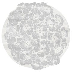"Capri" Alfombra contemporánea de forma impar en lana y seda del Himalaya