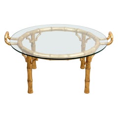 Faux Bamboo Gilt Coffee Table