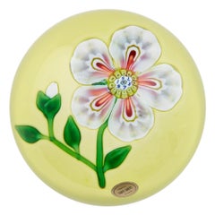 A St Louis Lampwork Flower and Bud Paperweight, 1973